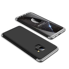 Samsung Galaxy S9用ハードケース プラスチック 質感もマット 前面と背面 360度 フルカバー サムスン グレー