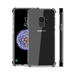 Samsung Galaxy S9用極薄ソフトケース シリコンケース 耐衝撃 全面保護 クリア透明 H02 サムスン ブラック