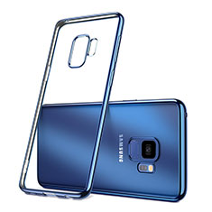 Samsung Galaxy S9用極薄ソフトケース シリコンケース 耐衝撃 全面保護 クリア透明 カバー サムスン ネイビー