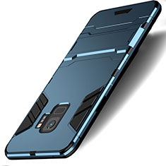 Samsung Galaxy S9用ハイブリットバンパーケース スタンド プラスチック 兼シリコーン サムスン ネイビー