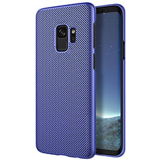 Samsung Galaxy S9用ハードケース プラスチック メッシュ デザイン サムスン ネイビー