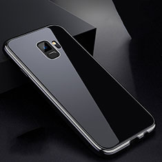 Samsung Galaxy S9用ケース 高級感 手触り良い アルミメタル 製の金属製 360度 フルカバーバンパー 鏡面 カバー サムスン グレー