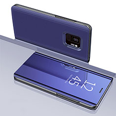 Samsung Galaxy S9用手帳型 レザーケース スタンド 鏡面 カバー サムスン パープル