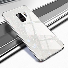 Samsung Galaxy S9用ハイブリットバンパーケース プラスチック 鏡面 カバー M02 サムスン ホワイト