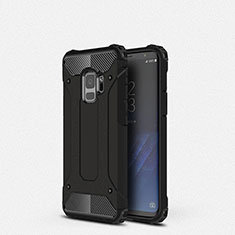 Samsung Galaxy S9用360度 フルカバー極薄ソフトケース シリコンケース 耐衝撃 全面保護 バンパー S01 サムスン ブラック