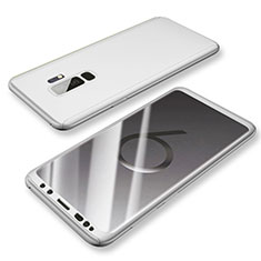 Samsung Galaxy S9 Plus用ハードケース プラスチック 質感もマット 前面と背面 360度 フルカバー サムスン シルバー