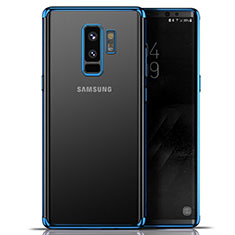 Samsung Galaxy S9 Plus用極薄ソフトケース シリコンケース 耐衝撃 全面保護 クリア透明 T06 サムスン ネイビー
