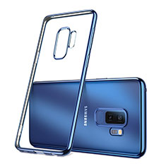 Samsung Galaxy S9 Plus用極薄ソフトケース シリコンケース 耐衝撃 全面保護 クリア透明 T09 サムスン ネイビー
