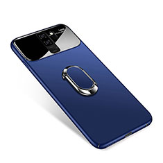Samsung Galaxy S9 Plus用ハードケース プラスチック 質感もマット アンド指輪 マグネット式 A01 サムスン ネイビー