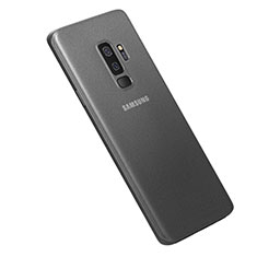 Samsung Galaxy S9 Plus用極薄ケース クリア透明 プラスチック 質感もマット カバー サムスン グレー