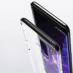Samsung Galaxy S9 Plus用極薄ソフトケース シリコンケース 耐衝撃 全面保護 クリア透明 T11 サムスン ブラック