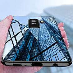 Samsung Galaxy S9 Plus用極薄ソフトケース シリコンケース 耐衝撃 全面保護 クリア透明 T18 サムスン ブラック