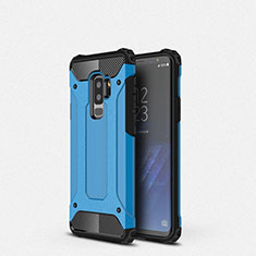 Samsung Galaxy S9 Plus用360度 フルカバー極薄ソフトケース シリコンケース 耐衝撃 全面保護 バンパー S01 サムスン ブルー