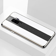 Samsung Galaxy S9 Plus用ハイブリットバンパーケース プラスチック 鏡面 カバー M02 サムスン ホワイト