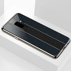 Samsung Galaxy S9 Plus用ハイブリットバンパーケース プラスチック 鏡面 カバー M02 サムスン ブラック
