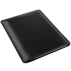 Samsung Galaxy Tab 4 10.1 T530 T531 T535用高品質ソフトレザーポーチバッグ ケース イヤホンを指したまま サムスン ブラック