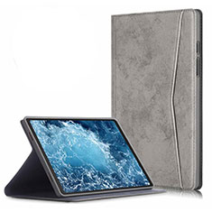 Samsung Galaxy Tab A7 4G 10.4 SM-T505用手帳型 レザーケース スタンド カバー L04 サムスン グレー