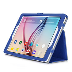 Samsung Galaxy Tab S2 9.7 SM-T810 SM-T815用手帳型 レザーケース スタンド サムスン ネイビー
