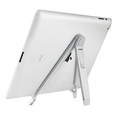 Samsung Galaxy Tab S6 Lite 4G 10.4 SM-P615用スタンドタイプのタブレット ホルダー ユニバーサル サムスン シルバー