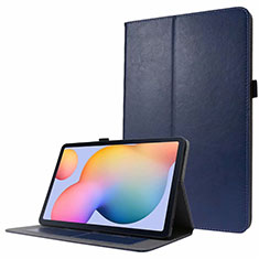 Samsung Galaxy Tab S7 11 Wi-Fi SM-T870用手帳型 レザーケース スタンド カバー L07 サムスン ネイビー