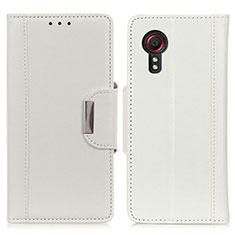 Samsung Galaxy XCover 5 SM-G525F用手帳型 レザーケース スタンド カバー M01L サムスン ホワイト