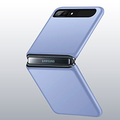 Samsung Galaxy Z Flip 5G用ハードケース プラスチック 質感もマット カバー M01 サムスン ブルー