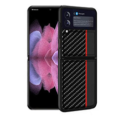 Samsung Galaxy Z Flip3 5G用ハイブリットバンパーケース プラスチック 兼シリコーン カバー U01 サムスン レッド