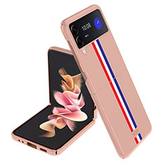 Samsung Galaxy Z Flip3 5G用ハードケース プラスチック 質感もマット カバー P04 サムスン ピンク