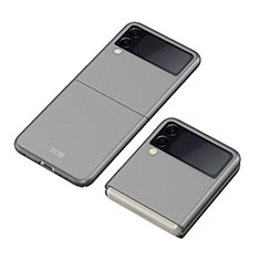 Samsung Galaxy Z Flip3 5G用ハードケース プラスチック 質感もマット カバー P06 サムスン グレー