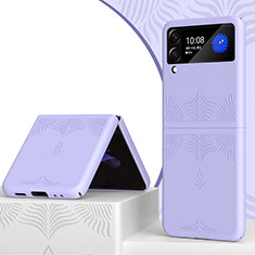 Samsung Galaxy Z Flip3 5G用ハードケース プラスチック 質感もマット カバー H04 サムスン パープル