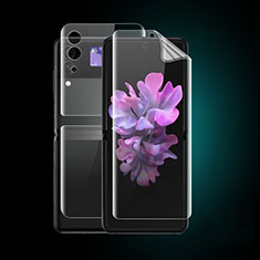 Samsung Galaxy Z Flip3 5G用高光沢 液晶保護フィルム 背面保護フィルム同梱 F05 サムスン クリア