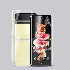 Samsung Galaxy Z Flip3 5G用高光沢 液晶保護フィルム 背面保護フィルム同梱 F06 サムスン クリア