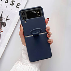 Samsung Galaxy Z Flip4 5G用ハードケース プラスチック 質感もマット カバー P02 サムスン ネイビー