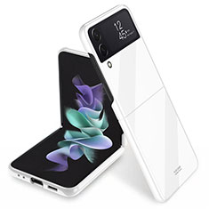 Samsung Galaxy Z Flip4 5G用ハードケース プラスチック 質感もマット カバー P03 サムスン ホワイト