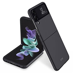 Samsung Galaxy Z Flip4 5G用ハードケース プラスチック 質感もマット カバー P04 サムスン ブラック