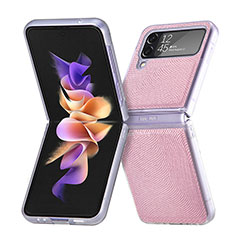 Samsung Galaxy Z Flip4 5G用ハードケース プラスチック 質感もマット カバー L04 サムスン ローズゴールド
