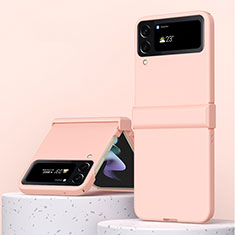 Samsung Galaxy Z Flip4 5G用ハードケース プラスチック 質感もマット カバー R04 サムスン ローズゴールド