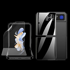 Samsung Galaxy Z Flip4 5G用高光沢 液晶保護フィルム 背面保護フィルム同梱 F02 サムスン クリア
