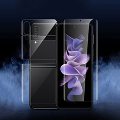 Samsung Galaxy Z Flip4 5G用高光沢 液晶保護フィルム 背面保護フィルム同梱 F06 サムスン クリア