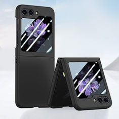 Samsung Galaxy Z Flip5 5G用ハードケース プラスチック 質感もマット 前面と背面 360度 フルカバー SD1 サムスン ブラック