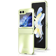 Samsung Galaxy Z Flip5 5G用ハードケース プラスチック 質感もマット 前面と背面 360度 フルカバー ZL8 サムスン グリーン