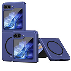 Samsung Galaxy Z Flip5 5G用ハードケース プラスチック 質感もマット フレームレス カバー Mag-Safe 磁気 Magnetic QH1 サムスン ネイビー