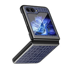 Samsung Galaxy Z Flip5 5G用ハイブリットバンパーケース 高級感 手触り良いレザー柄 兼プラスチック QH4 サムスン レッド