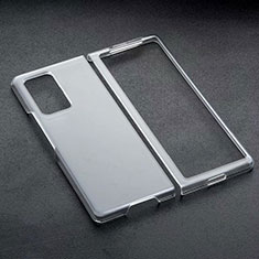 Samsung Galaxy Z Fold2 5G用ハードケース クリスタル クリア透明 サムスン ブラック