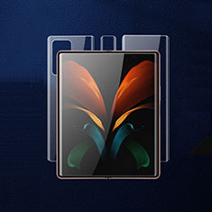 Samsung Galaxy Z Fold2 5G用高光沢 液晶保護フィルム 背面保護フィルム同梱 サムスン クリア