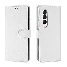 Samsung Galaxy Z Fold3 5G用手帳型 レザーケース スタンド カバー BY6 サムスン ホワイト