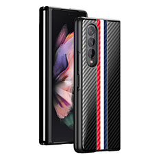 Samsung Galaxy Z Fold4 5G用ハードケース プラスチック 質感もマット カバー H01 サムスン ブラック