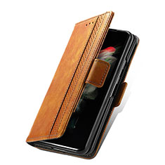 Samsung Galaxy Z Fold4 5G用手帳型 レザーケース スタンド カバー S02D サムスン グレー