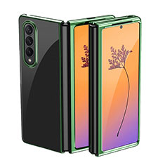 Samsung Galaxy Z Fold4 5G用ハードカバー クリスタル クリア透明 H01 サムスン グリーン