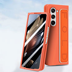 Samsung Galaxy Z Fold5 5G用ハードケース プラスチック 質感もマット 前面と背面 360度 フルカバー SD3 サムスン オレンジ